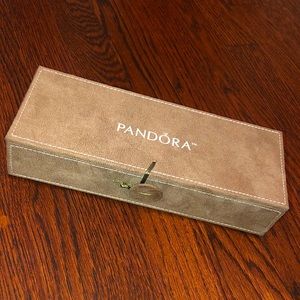 Pandora Charm and Bracelet Suede Box/Organizer